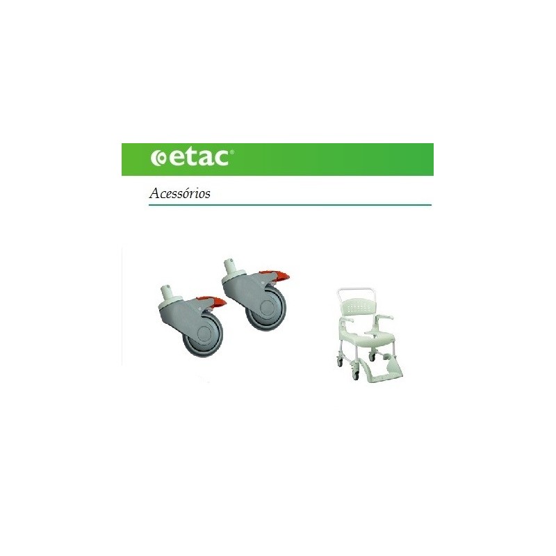 CLEAN - Roda cadeira Ø125mm, SEM travão, Verde (un)