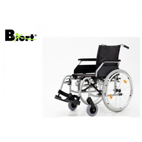 BIORT - Cadeira de rodas, P. Maciço Ø600mm, assento 43cm