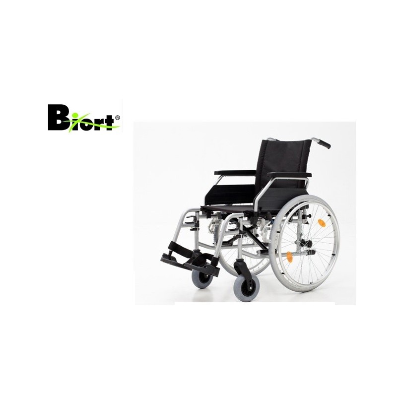 BIORT - Cadeira de rodas, P. Maciço Ø600mm, assento 43cm