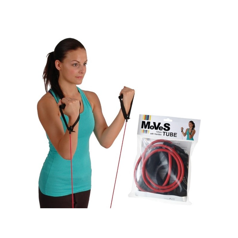 MS - Tubo exercícios MoVeS 120cm+pega, Extra Forte, Azul (1un)