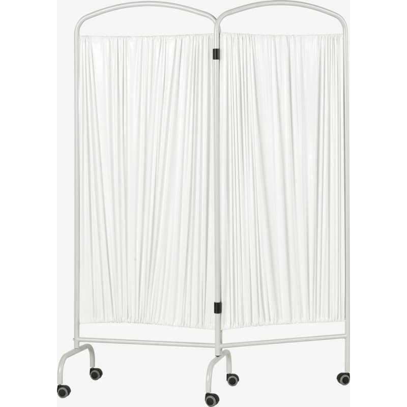JM - Biombo Duplo, aço INOX com rodas