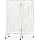 JM - Biombo Duplo, aço INOX com rodas