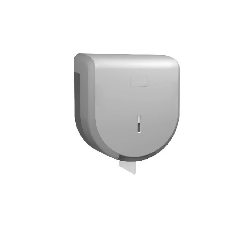 CP - Porta rolo papel higiénico Jumbo em ABS Luxe - Cor cinza/prata