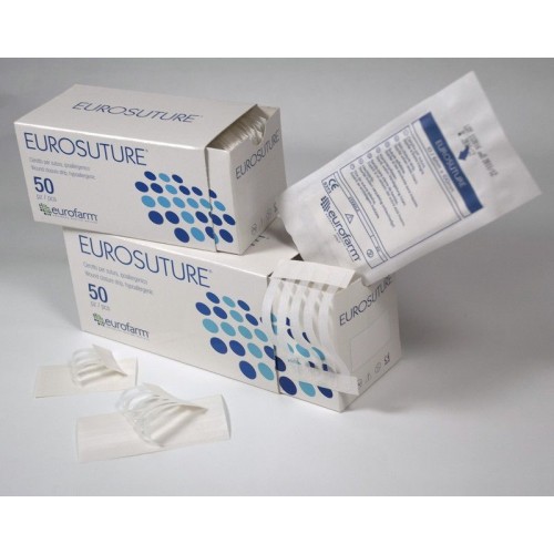 EUROSUTURE -  Suturas adesivas esterilizadas, 75x6 mm (150un)