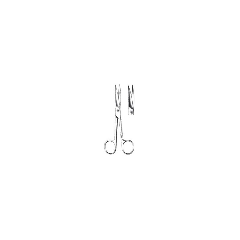 GM - Tesoura cirúrgica curva bicos fino/fino, 14.5cm