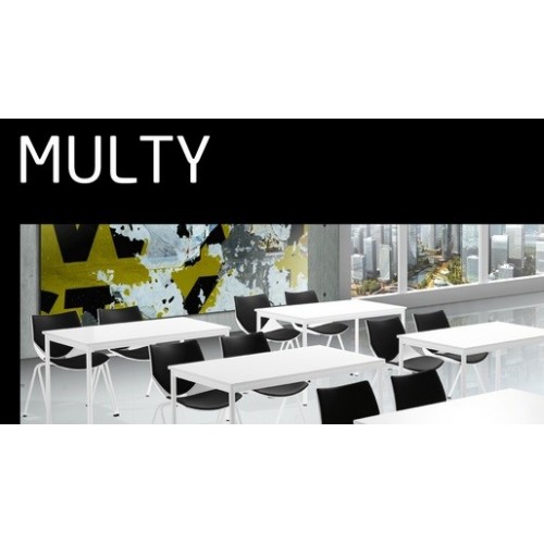 MULTY - Mesa multiusos,  estrutura folheado cor cinza