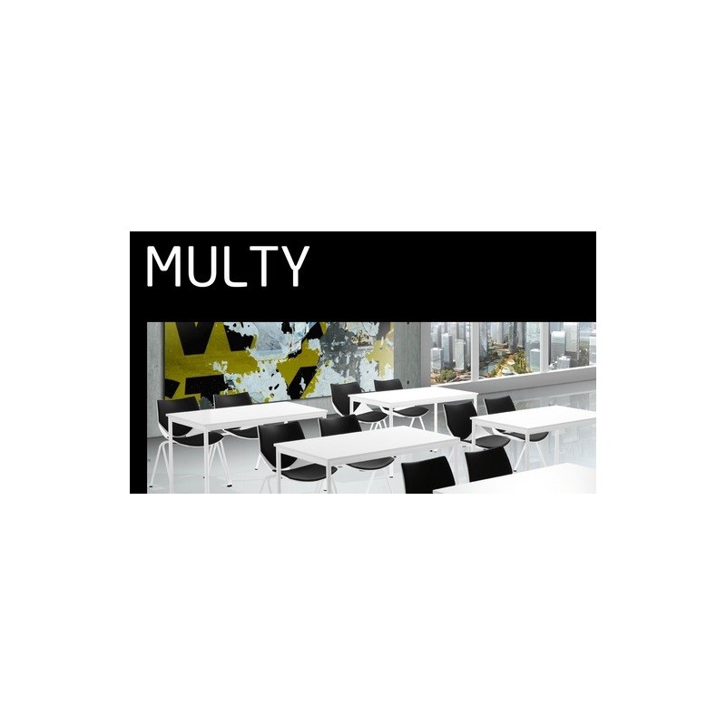 MULTY - Mesa multiusos,  estrutura folheado cor cinza