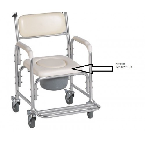 WS - Assento cadeira sanitária aluminio 22091