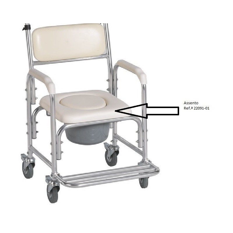 WS - Assento cadeira sanitária aluminio 22091