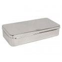 GM - Caixa rectangular inox + tampa, 50x20x10cm