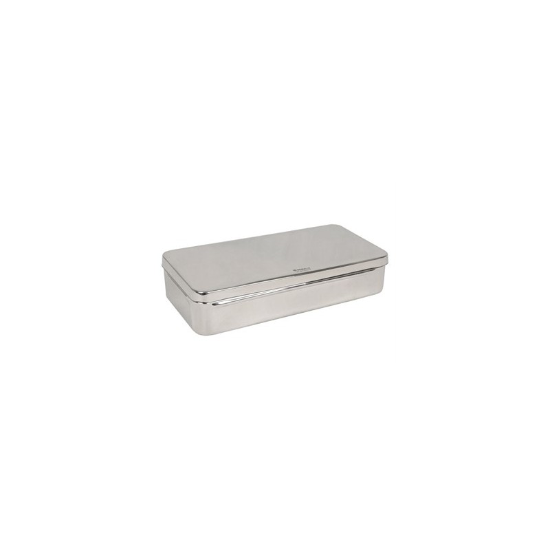 GM - Caixa rectangular inox + tampa, 50x20x10cm