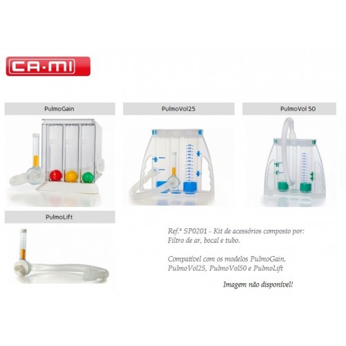 CA-MI - Kit espirómetros incentivo (filtro ar e tubo)