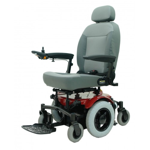 SP - Cadeira de rodas eletrica Interior + Exterior, Vermelha