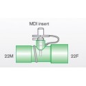 IT - Conectores MDI retos e peça bucal, 22M-22F mm (25un)