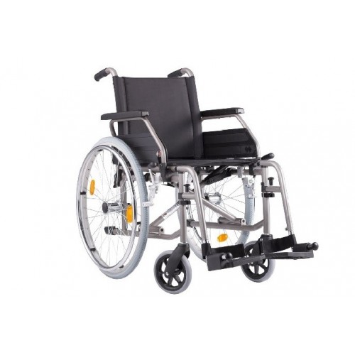 BB - Cadeira de rodas em aço ECOXL, roda 600mm maciça