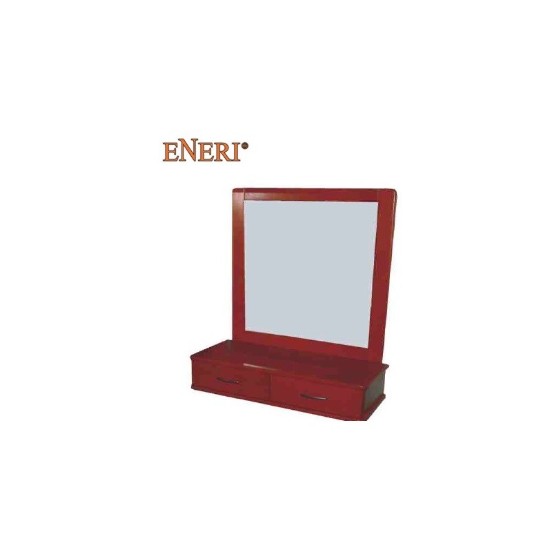 ENERI - Consola de fixação à parede, 2 gavetas e espelho