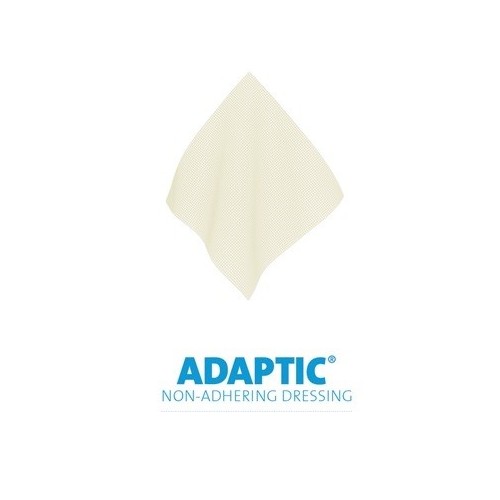 ADAPTIC- Compressas de Gaze Impregnadas com Parafina, 7.6cm x 7.6cm (50un)