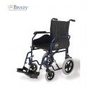 BREEZY 90 - Cadeira rodas aço, encartável, Pneu posterior maciço de Ø300mm (trânsito)