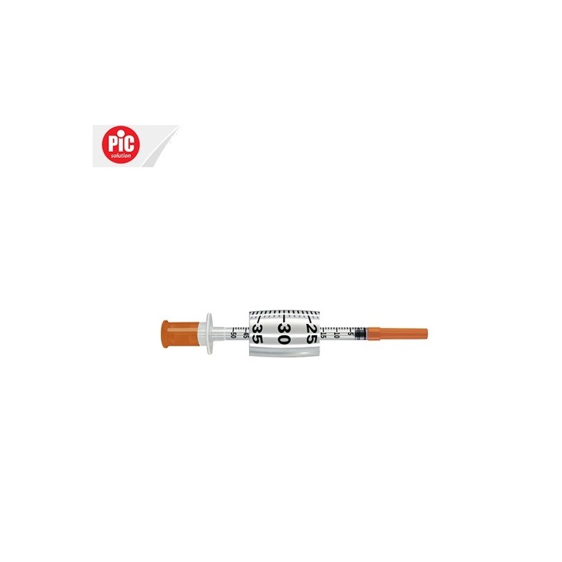 PIC - Seringa insulina com agulha, 5ml (100un)