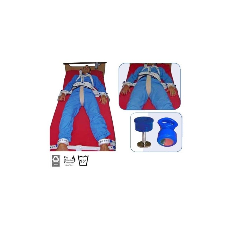 VM - Cinto para contensão abdominal à cama+ peça pélvica, M, (70-118cm)