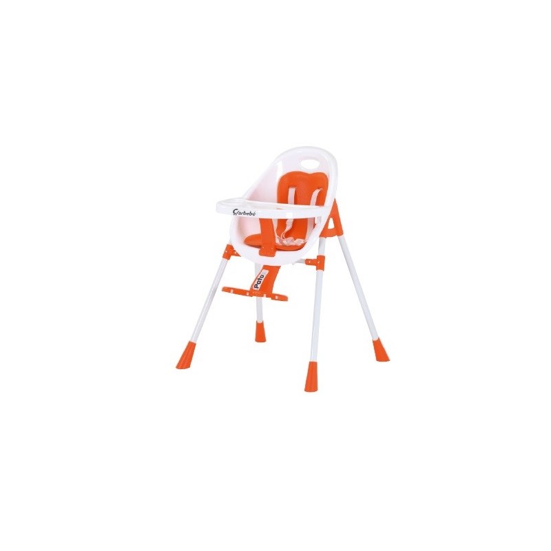 Carbebé - Cadeira de papa, cor Branco/Laranja