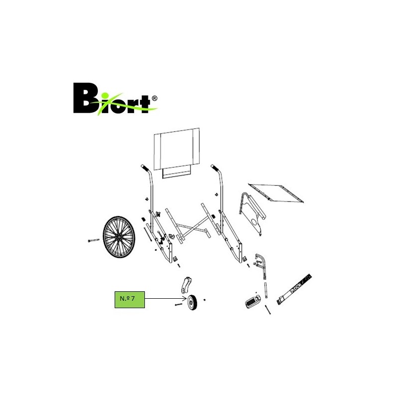 BIORT - Conjunto roda fontal maciça, 200x50  (n.º 7)