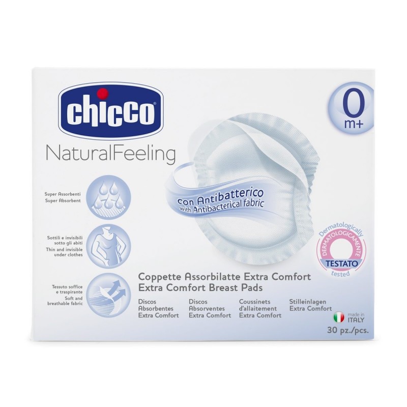 CHICCO -  Discos absorventes, Natural Feeling (30un)