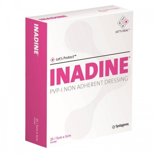 INADINE - Compressas com Iodopovidona, 5x5cm (25un)