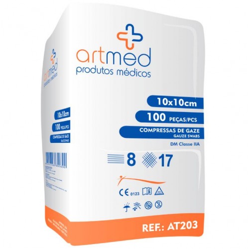 Artmed - Comp.Gaze 10x10, não estéril,17F,8C (100un)