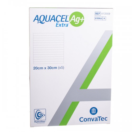 AQUACEL® Ag+ EXTRA™ - Penso absorvente, 20x30 (5un)
