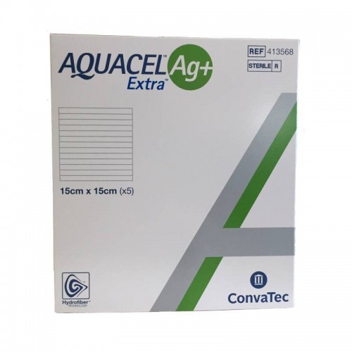 AQUACEL® Ag+ EXTRA™ - Penso absorvente, 15x15 (5un)
