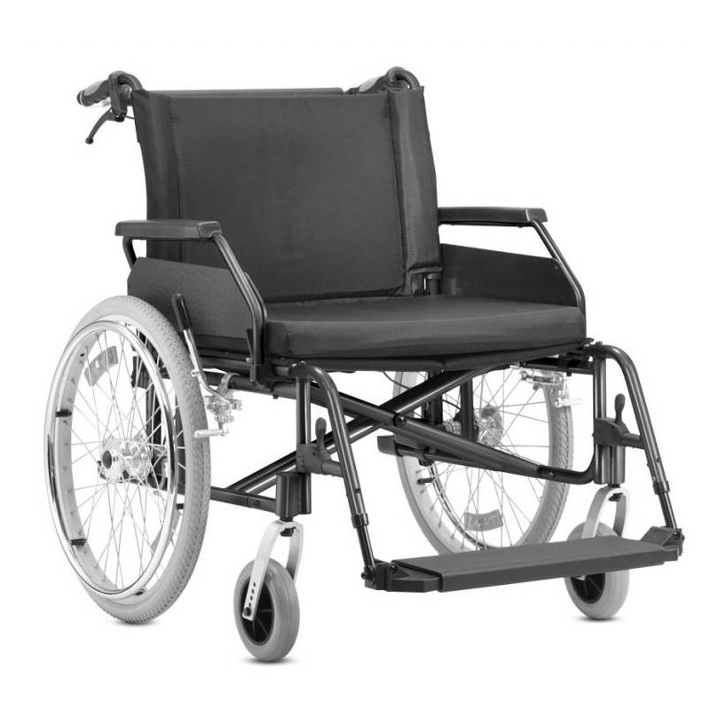 BB - Cadeira de rodas em aço ECON XXL, roda 600mm maciça (bariátrica)