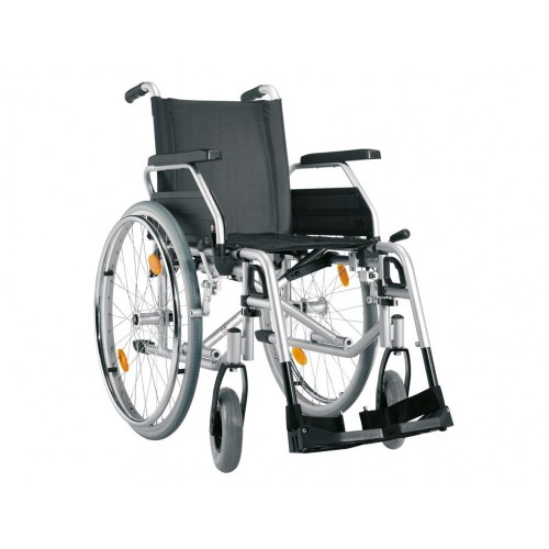 BB - Cadeira de rodas aço ECO300, roda ø600 maciça, T.49