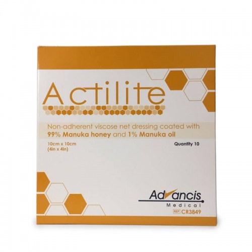 Actilite® - Penso viscose imp. mel Manuka, 10x10cm (10un)