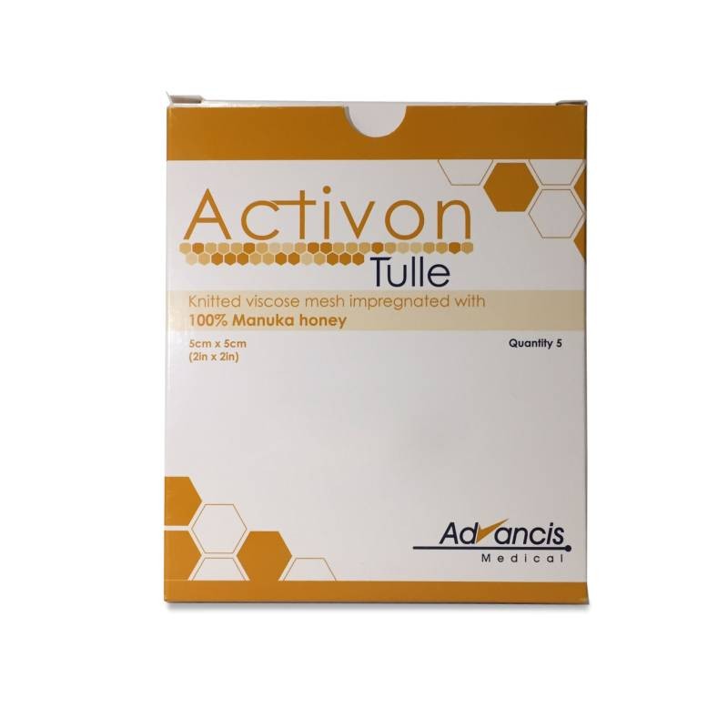 ACTIVON TULLE® - Malha viscose impregnada mel, 5x5 (un)