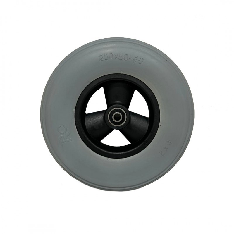 BIORT - Roda frontal maciça completa (3 raios), Ø200xØ50mm