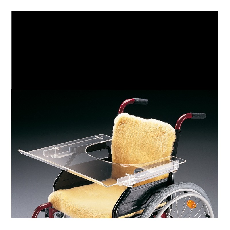 AD - Mesa transparente para cadeira de rodas