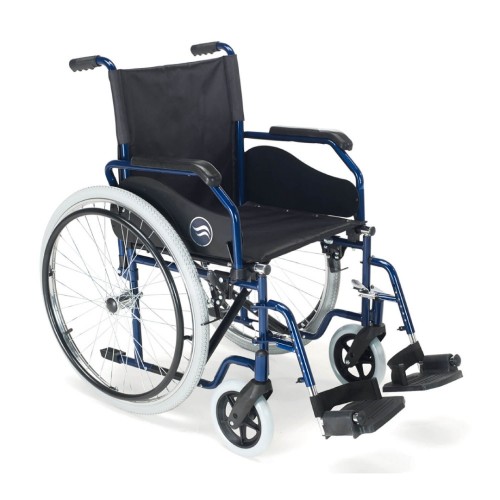 BREEZY 90 - Cadeira rodas aço, encartável, Pneu posterior maciço de Ø600mm (autopropulsão)