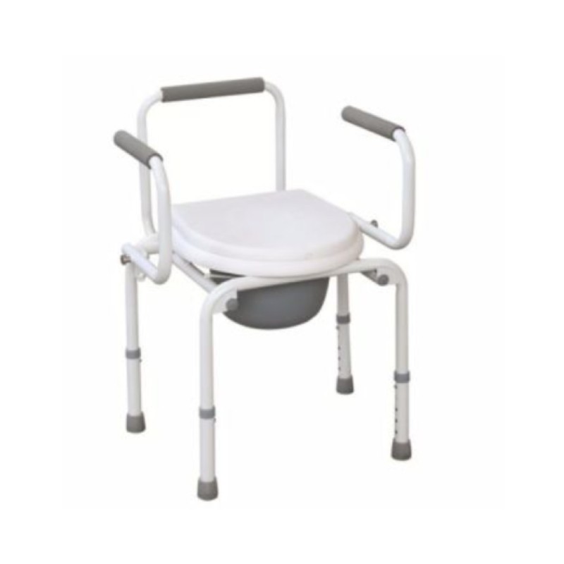 BIORT - Cadeira sanitária altura variável braços rebatíveis