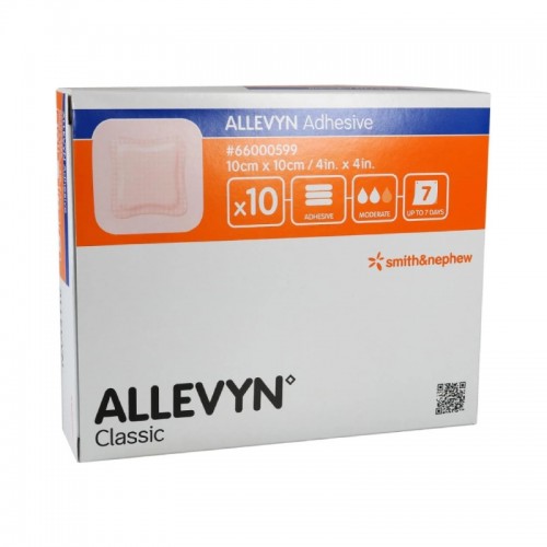 ALLEVYN ADHESIVE -  Penso hidrocelular, 10x10cm (10un)