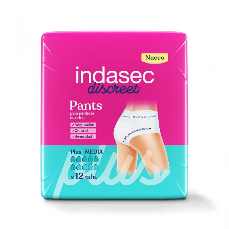 Indas - Indasec Discreet Pant Plus (Cueca) M,  (12un)