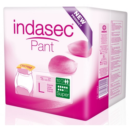 Indas - Indasec Discreet Pant Super (Cueca )  L, (10un)