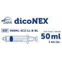 dicoNEX - Seringa 3P, Luer Lock (alimentação), 50ml (25)