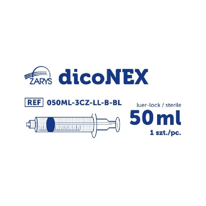 dicoNEX - Seringa 3P, Luer Lock (alimentação), 50ml (25)