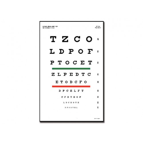 GM - Escala Optométrica Snellen, 3 metros