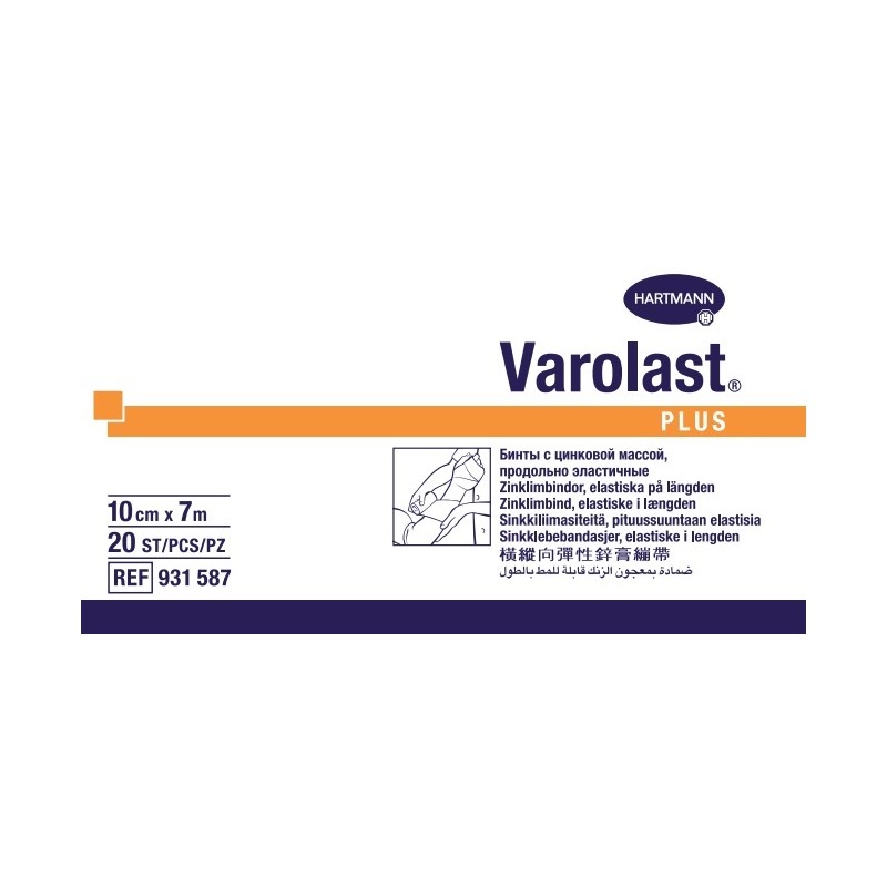 VAROLAST PLUS - Ligadura elástica óxido zinco, 10cmx7mt (un)