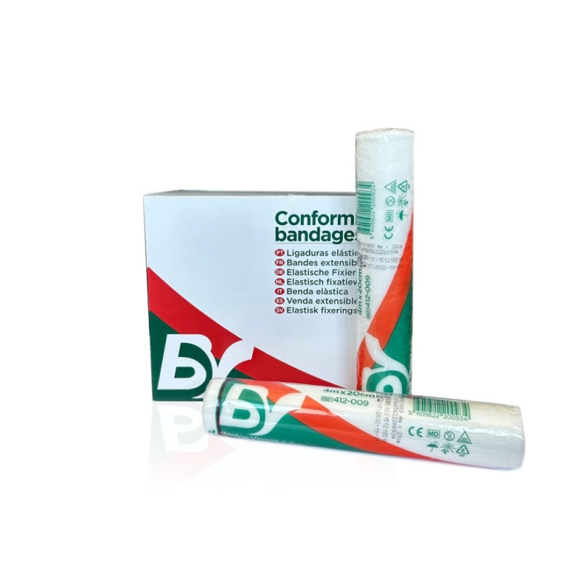 BV - Ligaduras elásticas cor, branca 4mx20cm (20un)